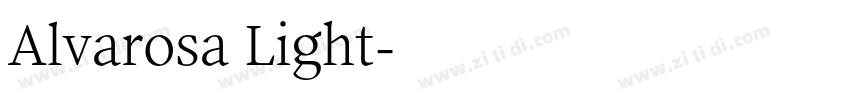 Alvarosa Light字体转换